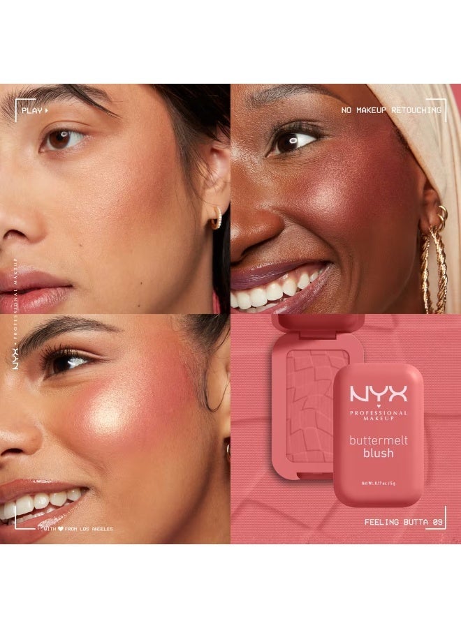 NYX PROFESSIONAL MAKEUP NYX Buttermelt Blush, 09 - Feeling Butta - Image 2